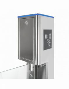 Poarta batanta automata, bidirectionala, din inox, cu brat de sticla securizata. Comanda online pe RFPro.ro. 2