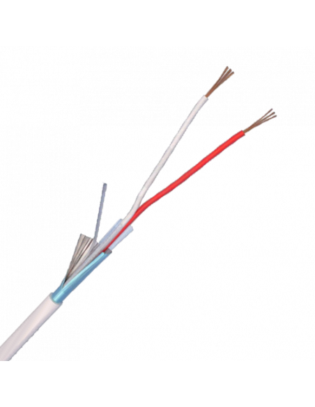 Cablu de alarma 2 fire ecranate, cupru integral, 100m 2CUEF. Comanda online pe RFPro.ro.