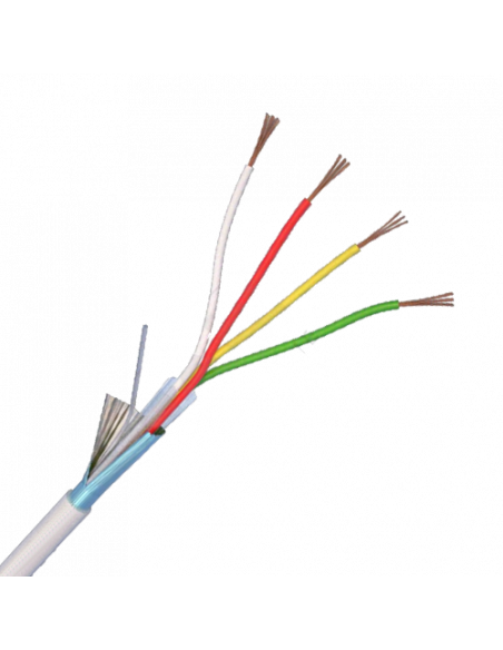 Cablu de alarma 4 fire ecranate, cupru integral, 100m 4CUEF. Comanda online pe RFPro.ro.