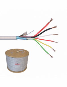 Cablu de alarma 6 fire ecranate + alimentare 2x0.75, cupru integral, 500m 6CUEF+2x0.75-T. Comanda online pe RFPro.ro.