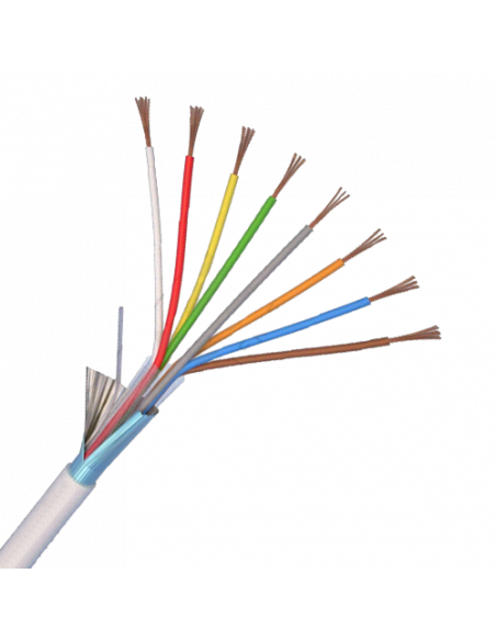 Cablu de alarma 8 fire ecranate, cupru integral, 100m 8CUEF. Comanda online pe RFPro.ro.