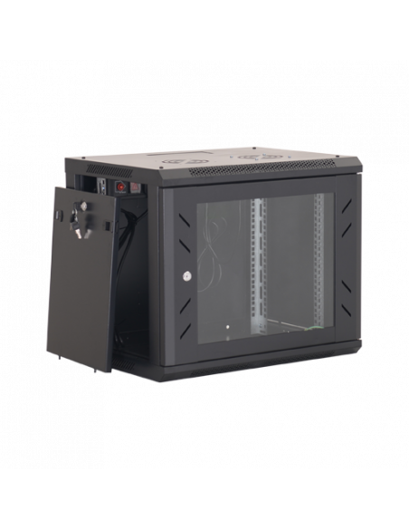 Rack perete 12U 19' 600x450, negru - ASYTECH Networking ASY-12U-6045W. Comanda online pe RFPro.ro.