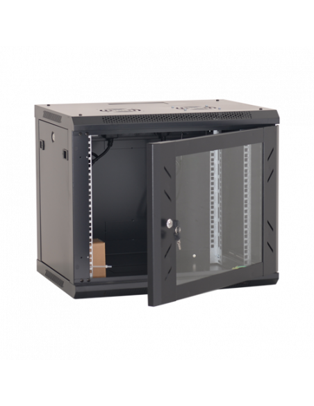 Rack perete 12U 19' 600x600, negru - ASYTECH Networking ASY-12U-6060W. Comanda online pe RFPro.ro.