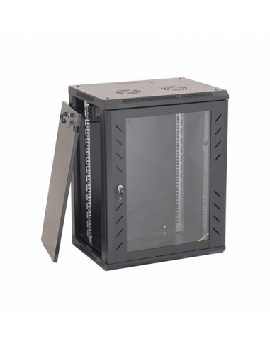 Rack perete 15U 19' 600x450, negru - ASYTECH Networking ASY-15U-6045W. Comanda online pe RFPro.ro.