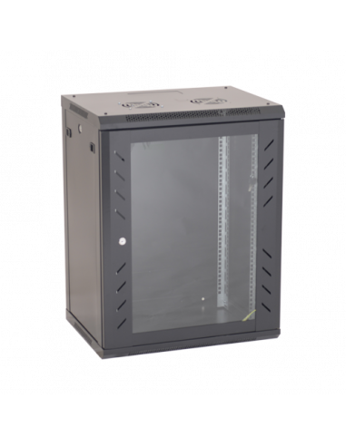 Rack perete 18U 19' 600x450, negru - ASYTECH Networking ASY-18U-6045W. Comanda online pe RFPro.ro.