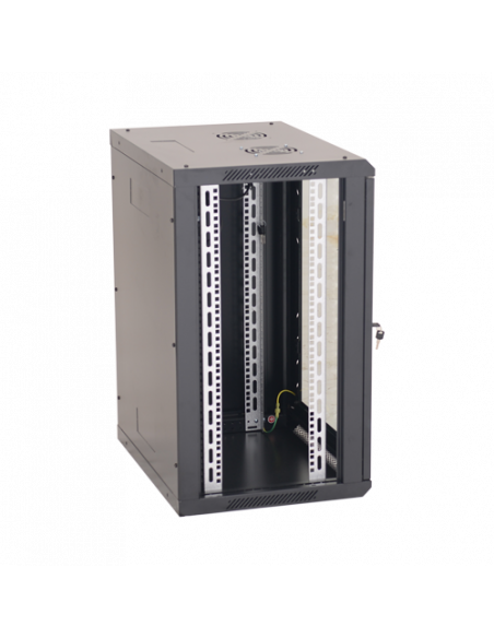Rack perete 18U 19' 600x600, negru - ASYTECH Networking ASY-18U-6060W. Comanda online pe RFPro.ro.