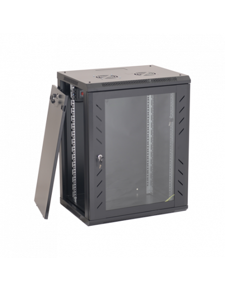 Rack perete 18U 19' 600x600, negru - ASYTECH Networking ASY-18U-6060W. Comanda online pe RFPro.ro.