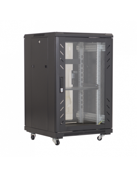Rack podea 22U 19' 600x600, negru - ASYTECH Networking ASY-22U-6060E. Comanda online pe RFPro.ro.