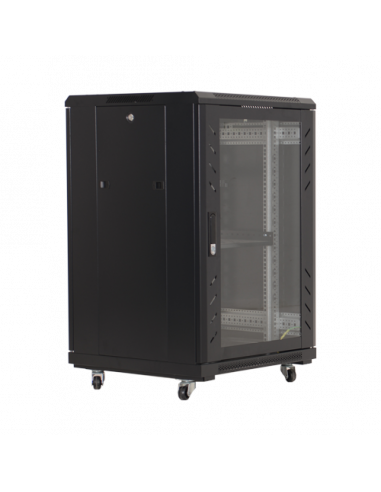 Rack podea 22U 19' 600x600, negru - ASYTECH Networking ASY-22U-6060E. Comanda online pe RFPro.ro.
