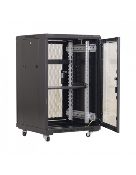 Rack podea 27U 19' 600x800, negru - ASYTECH Networking ASY-27U-6080E. Comanda online pe RFPro.ro.