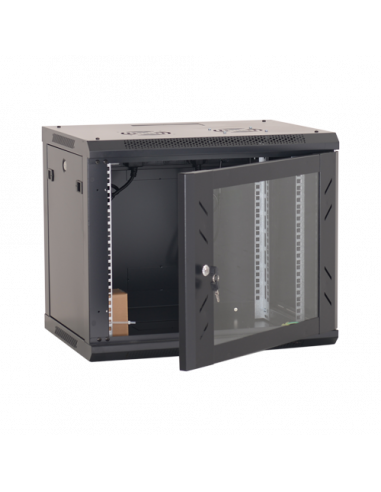 Rack perete 9U 19' 600x450, negru - ASYTECH Networking ASY-9U-6045W. Comanda online pe RFPro.ro.