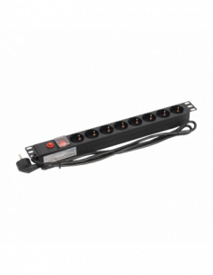 PDU 8 prize Shuko, 19', 1U, aluminiu cu protectie - ASYTECH Networking ASY-PDU-8. Comanda online pe RFPro.ro.