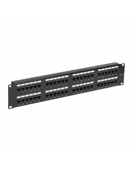 Patch Panel 2U, UTP cat5e, 48 porturi RJ45 - ASYTECH Networking ASY-PP-UTP5E-48. Comanda online pe RFPro.ro.