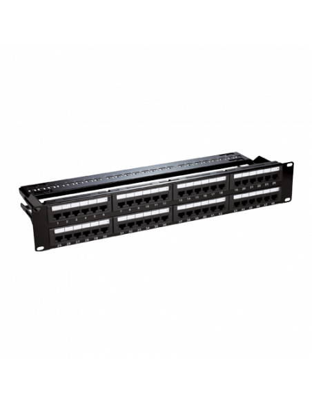 Patch Panel 2U, UTP cat6, 48 porturi RJ45 - ASYTECH Networking ASY-PP-UTP6-48. Comanda online pe RFPro.ro.