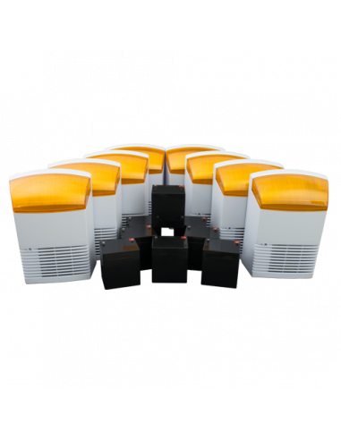 KIT 8 sirene de exterior + 8 acumulatori 12V, 4Ah BS1X8+8AC. Comanda online pe RFPro.ro.