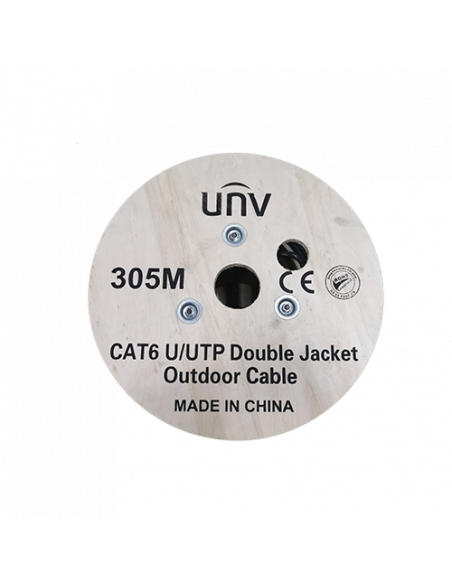 Cablu UTP DE EXTERIOR, cat 6E, CUPRU 100%, tambur 305 metri - UNV  CAB-LC3110B-E-IN. Comanda online pe RFPro.ro.