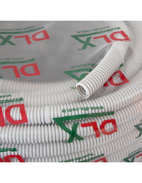 Tub flexibil (copex) D20, Halogen free, ignifug, cu fir tragere, rola 100 metri - DLX CRP-869-20. Comanda online pe RFPro.ro.