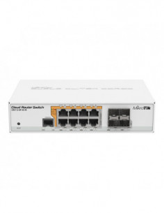 Cloud Router Switch, 8 x Gigabit cu PoE-out, 4 x SFP - Mikrotik CRS112-8P-4S-IN. Comanda online pe RFPro.ro.