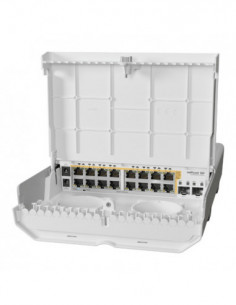 Cloud Router Switch outdoor 16 x Gigabit PoE-Out, 2 x SFP+ - Mikrotik CRS318-16P-2S+OUT. Comanda online pe RFPro.ro.