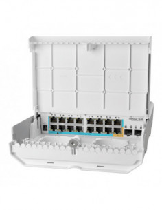 Cloud Router Switch outdoor 16 x 10/100Mbps (15 PoE inversate), 2 x SFP - Mikrotik CRS318-1Fi-15Fr-2S-OUT. Comanda online pe RFP