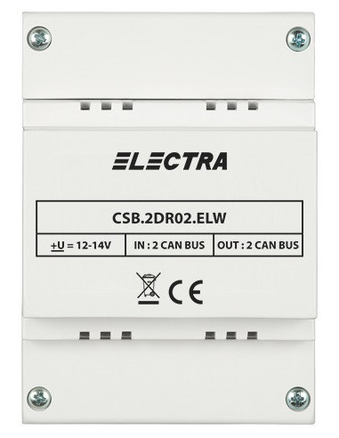 Doza de separatie CAN, 2 intrari si 2 iesiri REZIDENTIAL - ELECTRA CSB.2DR02.ELW0R. Comanda online pe RFPro.ro.