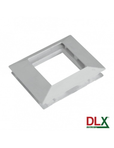 Rama alba simpla pentru aparataj 45x45 mm (2 module) - DLX DLX-102-11. Comanda online pe RFPro.ro.