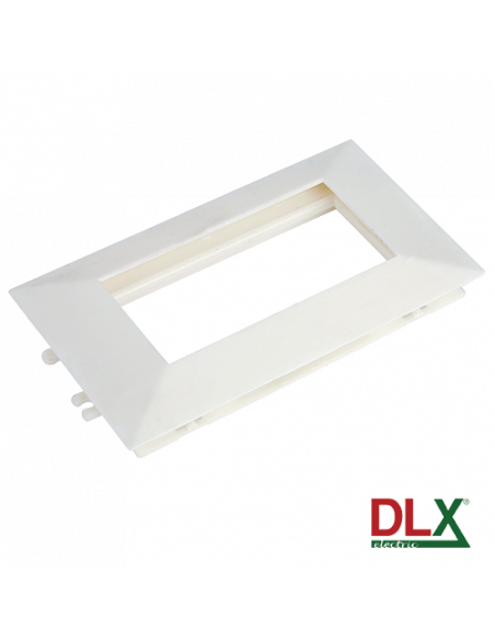 Rama alba tripla pentru aparataj 45x45 mm (6 module) - DLX DLX-102-13. Comanda online pe RFPro.ro.