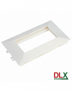 Rama alba cvadrupla pentru aparataj 45x45 mm (8 module) - DLX DLX-102-14. Comanda online pe RFPro.ro.