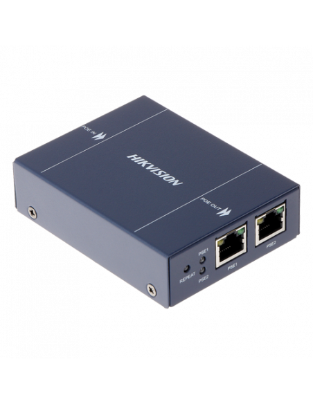 Spliter PoE 1 intrare Poe - 2 iesiri PoE , 400 metri, fara alimentare - Hikvision DS-1H34-0102P. Comanda online pe RFPro.ro.