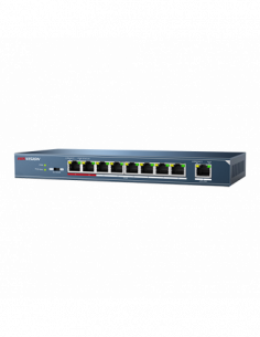 Switch 8 porturi PoE, 1 port uplink- HIKVISION DS-3E0109P-E-M. Comanda online pe RFPro.ro.