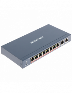 Switch 8 porturi PoE+, 2 porturi uplink - HIKVISION DS-3E0310HP-E. Comanda online pe RFPro.ro.