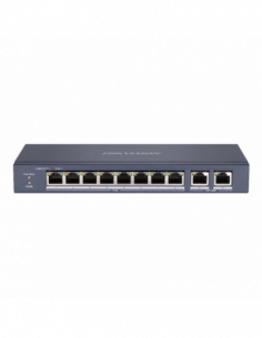 Switch 8 porturi PoE, 2 porturi uplink RJ45 Gigabit - HIKVISION DS-3E0310P-E-M. Comanda online pe RFPro.ro.