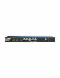 Switch 16 porturi PoE, 2 porturi uplink  - HIKVISION DS-3E0318P-E. Comanda online pe RFPro.ro.
