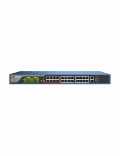 Switch 24 porturi PoE, 2 porturi uplink - HIKVISION DS-3E0326P-E. Comanda online pe RFPro.ro.