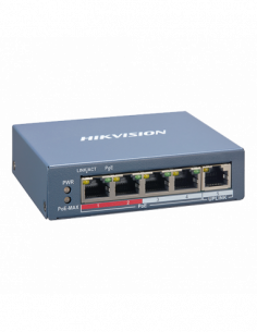 Switch 4 porturi PoE, 1 port uplink RJ45, SMART Management - HIKVISION DS-3E1105P-EI. Comanda online pe RFPro.ro.