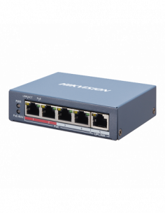 Switch 4 porturi PoE, 1 port uplink RJ45, SMART Management - HIKVISION DS-3E1105P-EI. Comanda online pe RFPro.ro. 2