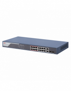 Switch 16 porturi PoE 100Mbps, 2 port uplink Gigabit, SMART Management - HIKVISION DS-3E1318P-EI. Comanda online pe RFPro.ro.