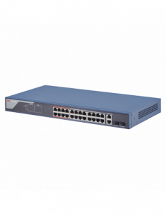 Switch 24 porturi PoE 100Mbps, 2 port uplink Gigabit, SMART Management - HIKVISION DS-3E1326P-EI. Comanda online pe RFPro.ro.