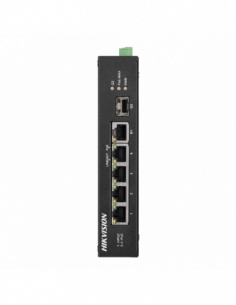 Switch 4 porturi PoE, 2 porturi uplink SFP/RJ45 - HIKVISION DS-3T0306HP-E-HS. Comanda online pe RFPro.ro.