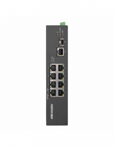 Switch 8 porturi PoE, 2 porturi uplink SFP/RJ45 - HIKVISION DS-3T0310HP-E-HS. Comanda online pe RFPro.ro.