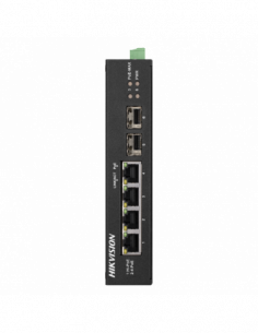 Switch 4 porturi Gigabit PoE, 2 porturi uplink SFP - HIKVISION DS-3T0506HP-E-HS. Comanda online pe RFPro.ro.