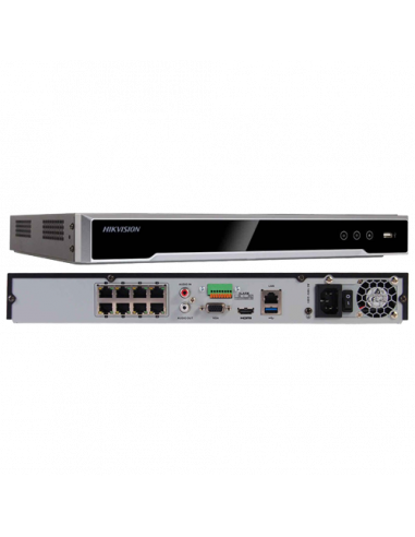 NVR 8 canale IP, Ultra HD rezolutie 4K - 8 porturi POE - HIKVISION DS-7608NI-K2-8P. Comanda online pe RFPro.ro.