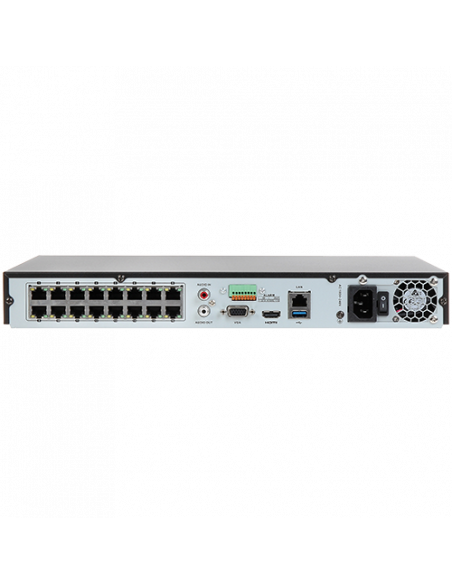 NVR 4K, 16 canale 12MP + 16 porturi PoE - HIKVISION DS-7616NI-I2-16P. Comanda online pe RFPro.ro.