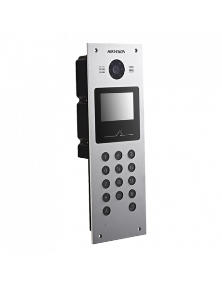 Panou exterior videointerfon TCP/IP pentru blocuri si spatii birouri, control acces card, afisaj LCD- HIKVISION DS-KD3003-E6. Co