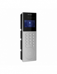 Panou exterior videointerfon TCP/IP pentru blocuri si spatii birouri, control acces integrat card si DETECTIE FACIALA  - HIKVISI