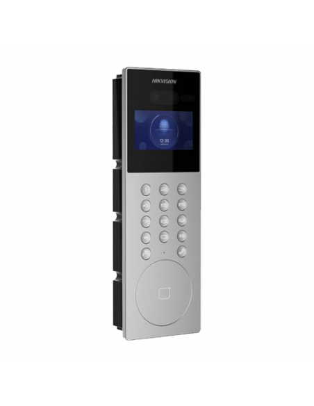 Panou exterior videointerfon TCP/IP pentru blocuri si spatii birouri, control acces integrat card si DETECTIE FACIALA  - HIKVISI