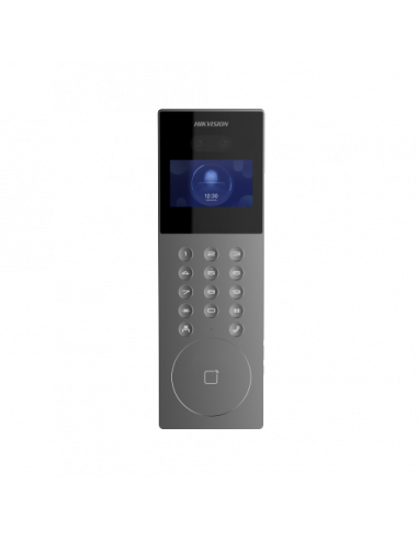 Panou exterior videointerfon TCP/IP pentru blocuri si spatii birouri, control acces integrat card si DETECTIE FACIALA  - HIKVISI
