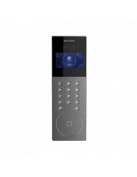 Panou exterior videointerfon TCP/IP pentru blocuri si spatii birouri, control acces integrat card si DETECTIE FACIALA  - HIKVISI