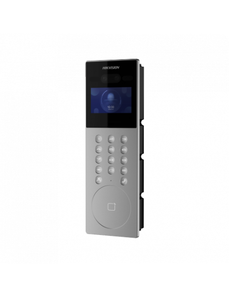 Panou exterior videointerfon TCP/IP pentru blocuri si spatii birouri, control acces integrat card si DETECTIE FACIALA  - HIKVISI