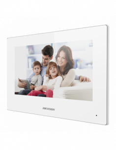 Monitor videointerfon TCP/IP Wireless, Touch Screen TFT LCD 7inch , alb - HIKVISION DS-KH6320-WTE1-W. Comanda online pe RFPro.ro